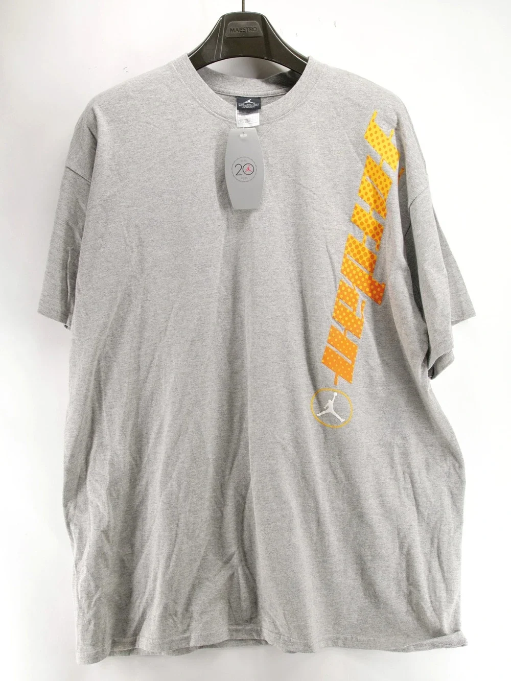 NWT Vintage 2005 Nike Air Jordan 20th Anniversary 85-05 Shirt Grey Orange XXL